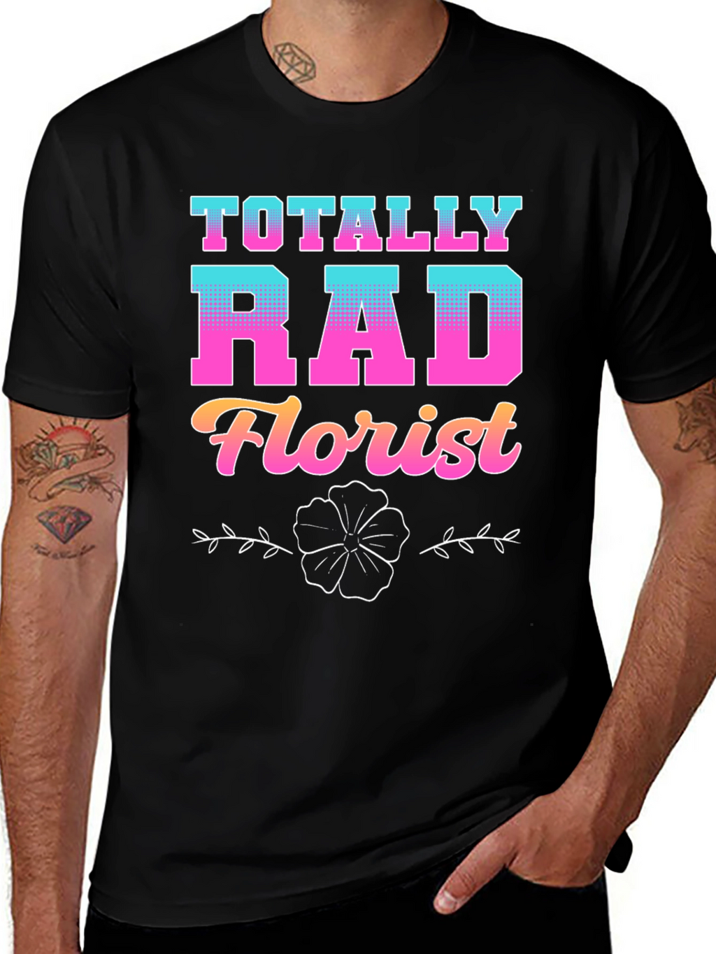 Totally Rad Florist Graphic T-Shirt