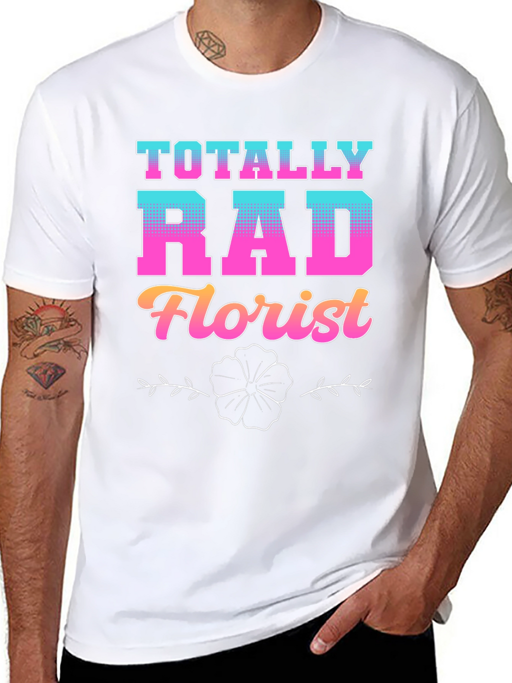 Totally Rad Florist Graphic T-Shirt