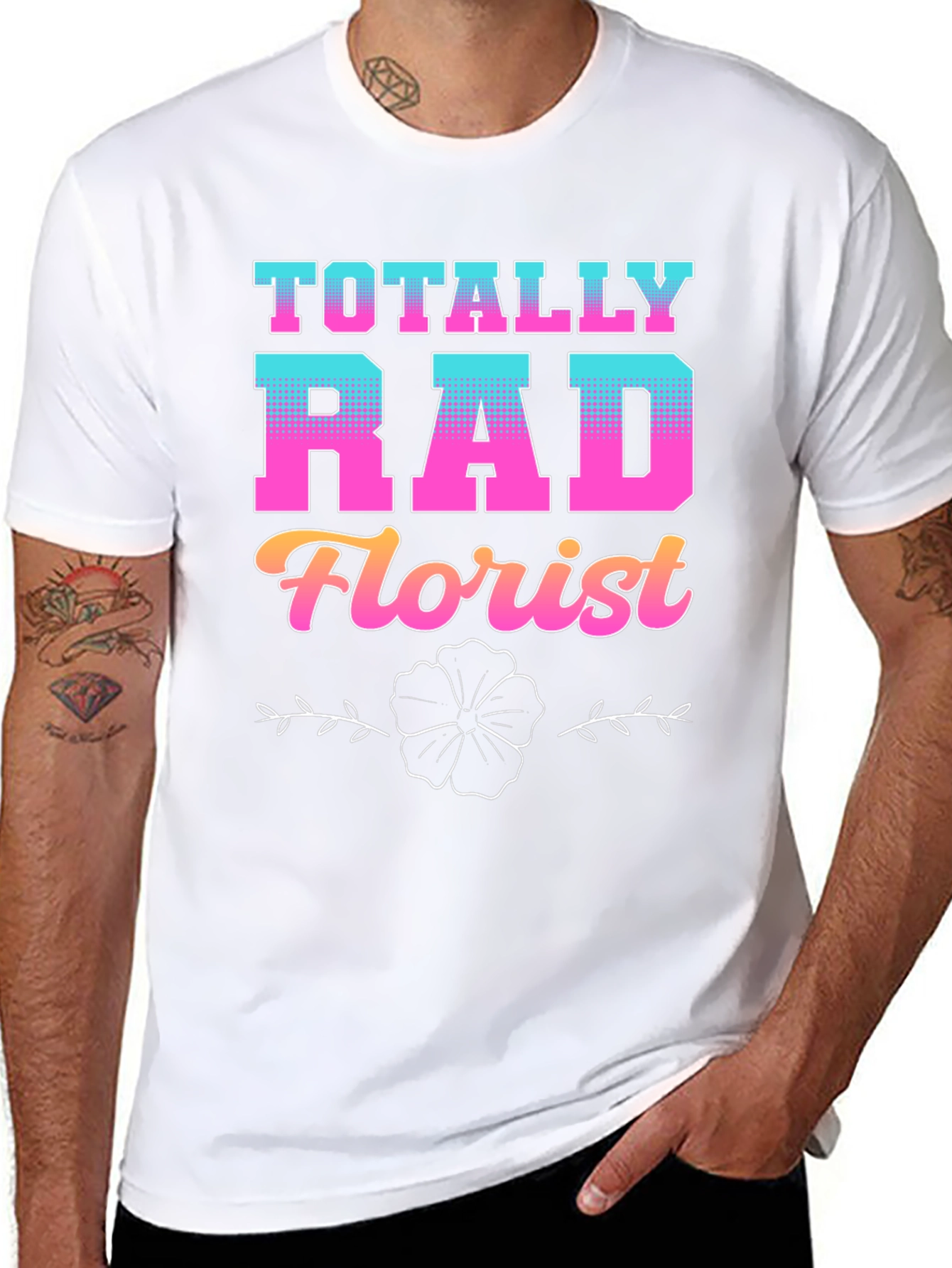 Totally Rad Florist Graphic T-Shirt