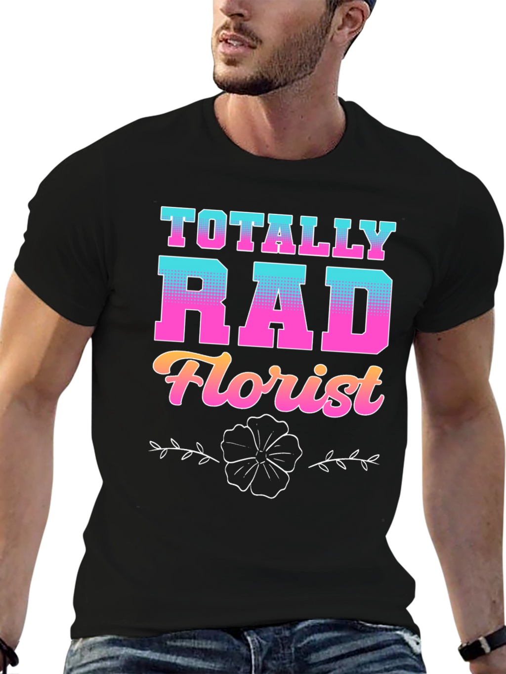 Totally Rad Florist Graphic T-Shirt