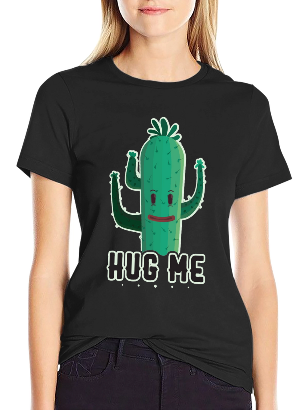 Hug Me Cactus Graphic Tee - Funny Unisex T-Shirt