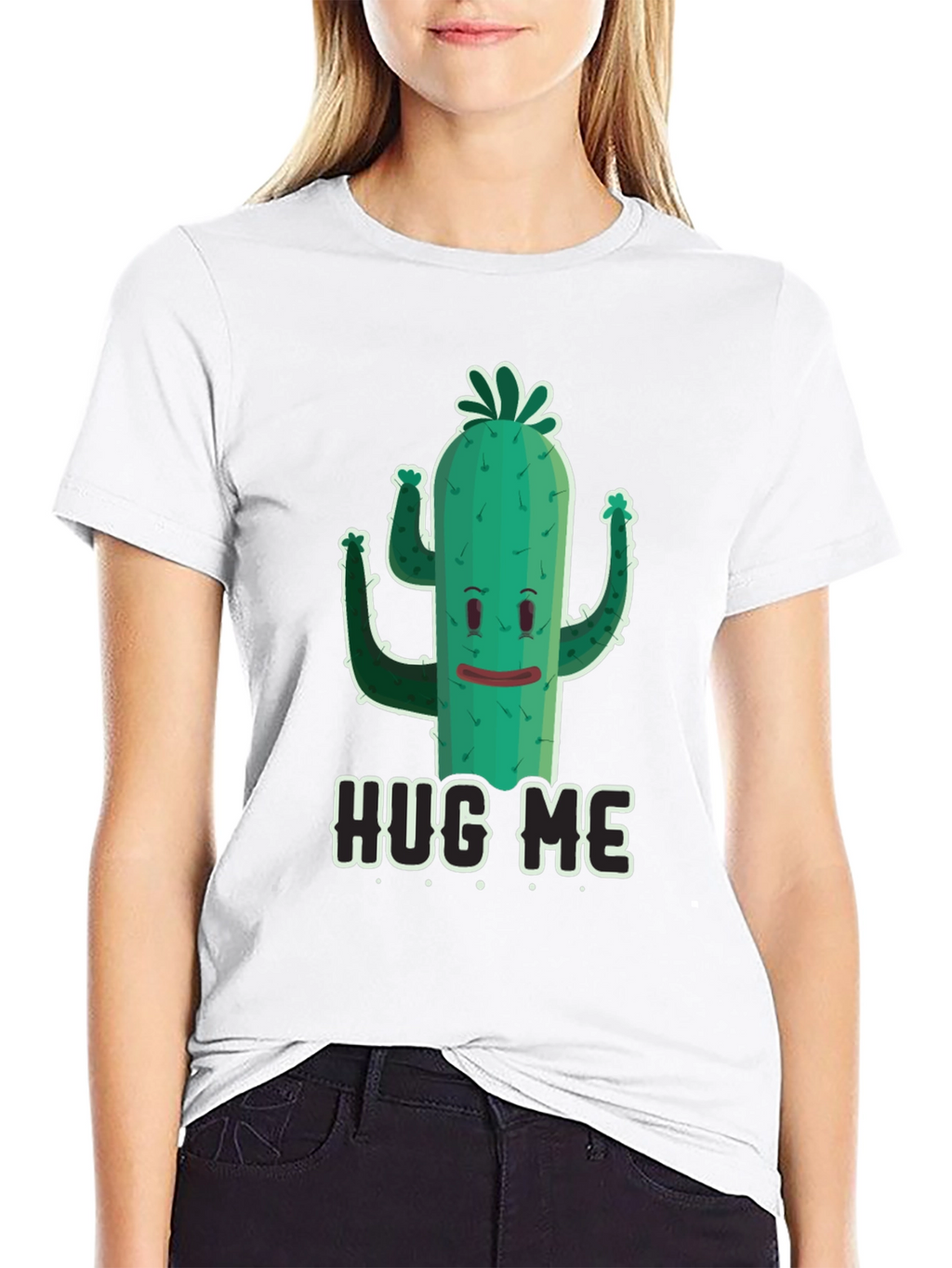 Hug Me Cactus Graphic Tee - Funny Unisex T-Shirt