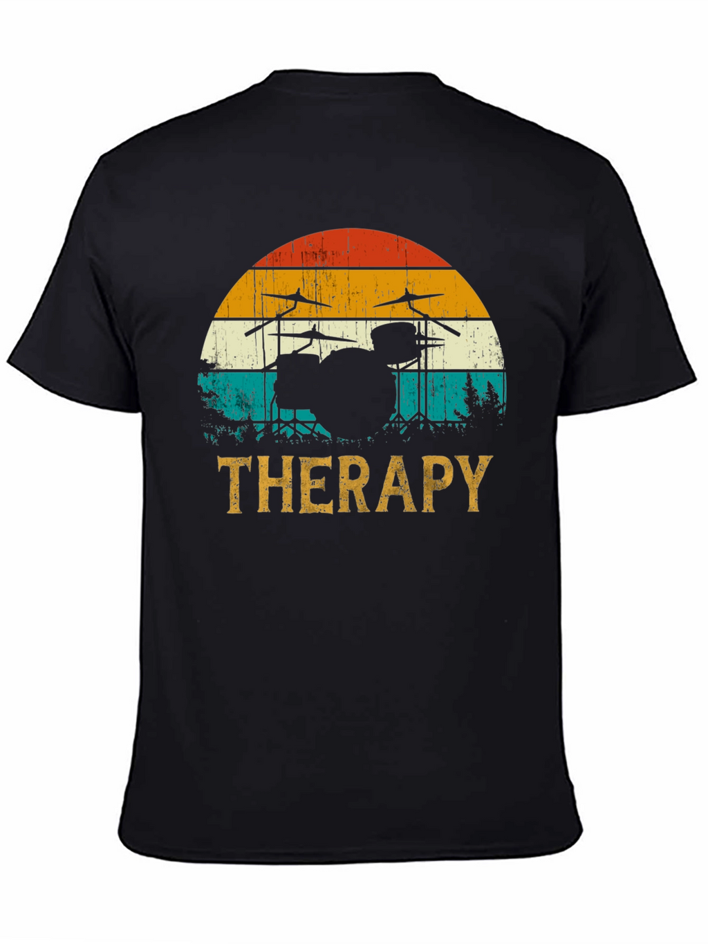Drum Set Therapy T-Shirt - Music Lovers Tee
