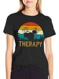 Drum Set Therapy T-Shirt - Music Lovers Tee