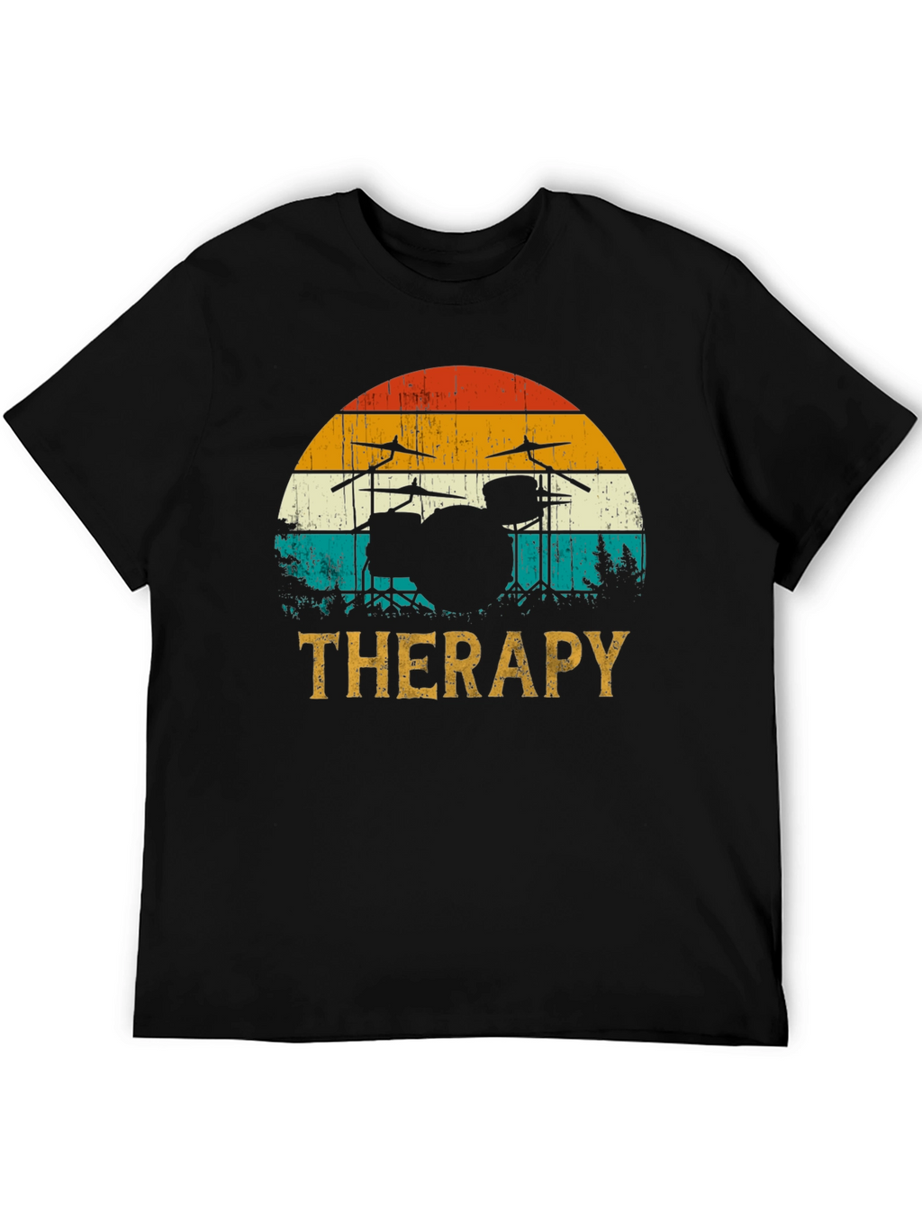 Drum Set Therapy T-Shirt - Music Lovers Tee
