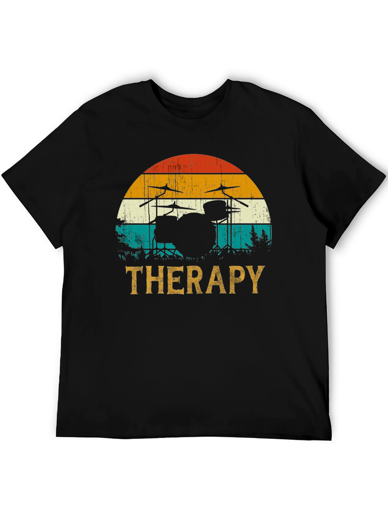 Drum Set Therapy T-Shirt - Music Lovers Tee