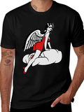 Angel on Cloud T-Shirt - Unique Graphic Tee