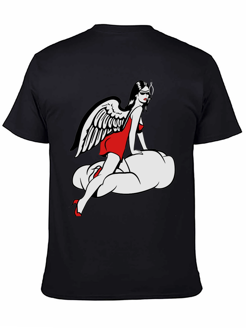 Angel on Cloud T-Shirt - Unique Graphic Tee