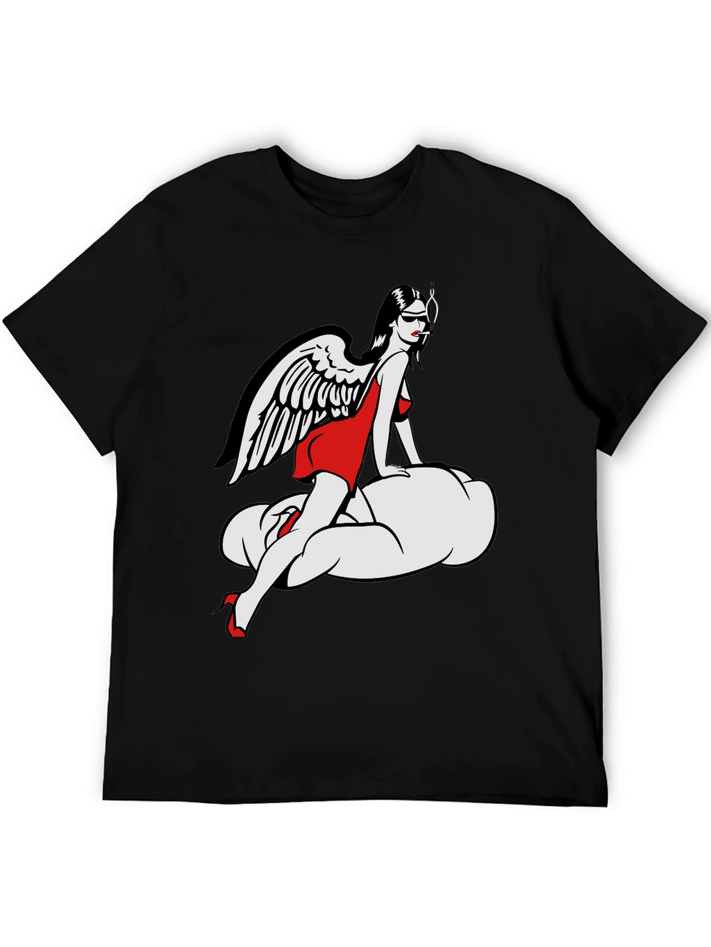 Angel on Cloud T-Shirt - Unique Graphic Tee