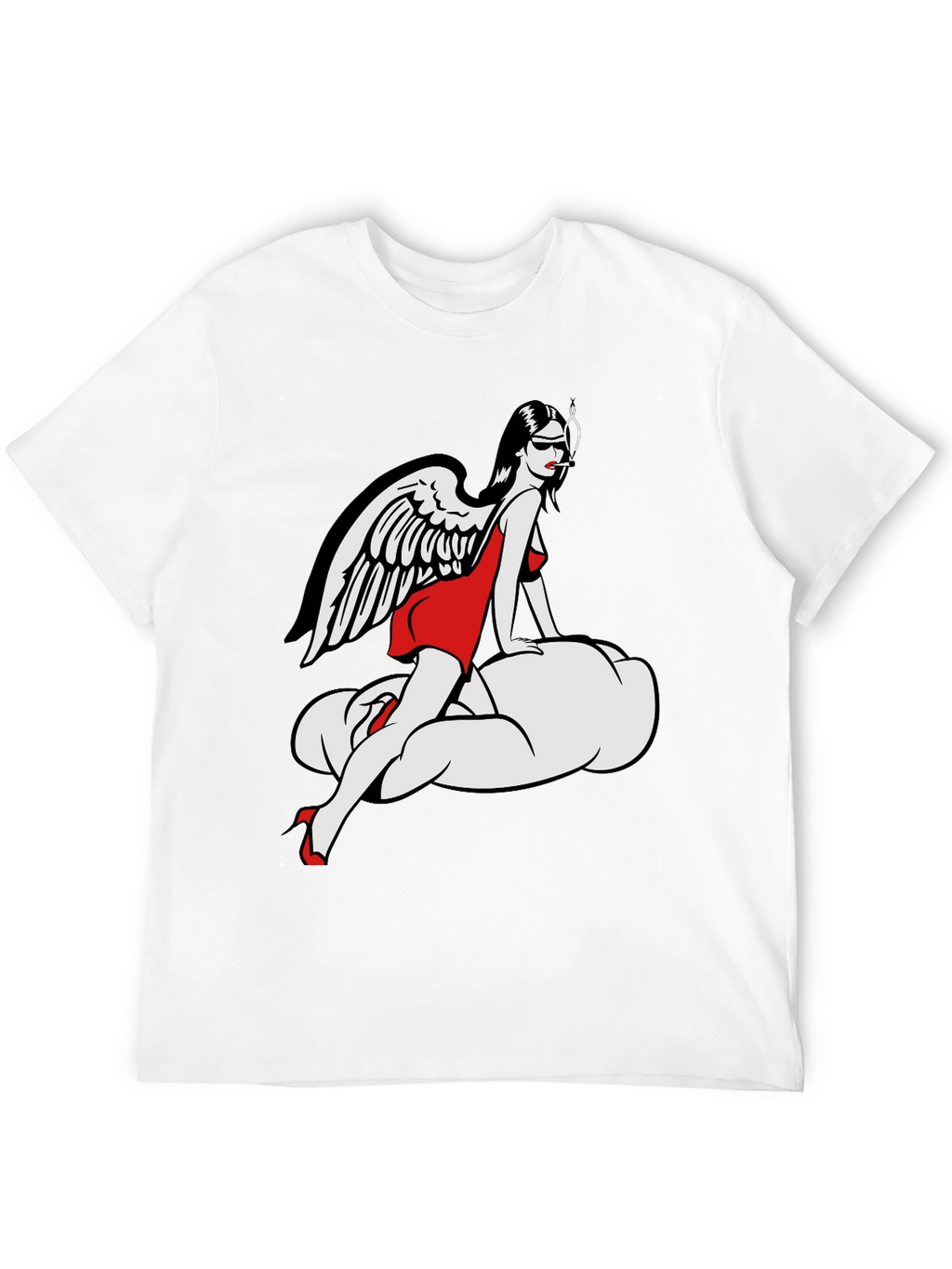 Angel on Cloud T-Shirt - Unique Graphic Tee