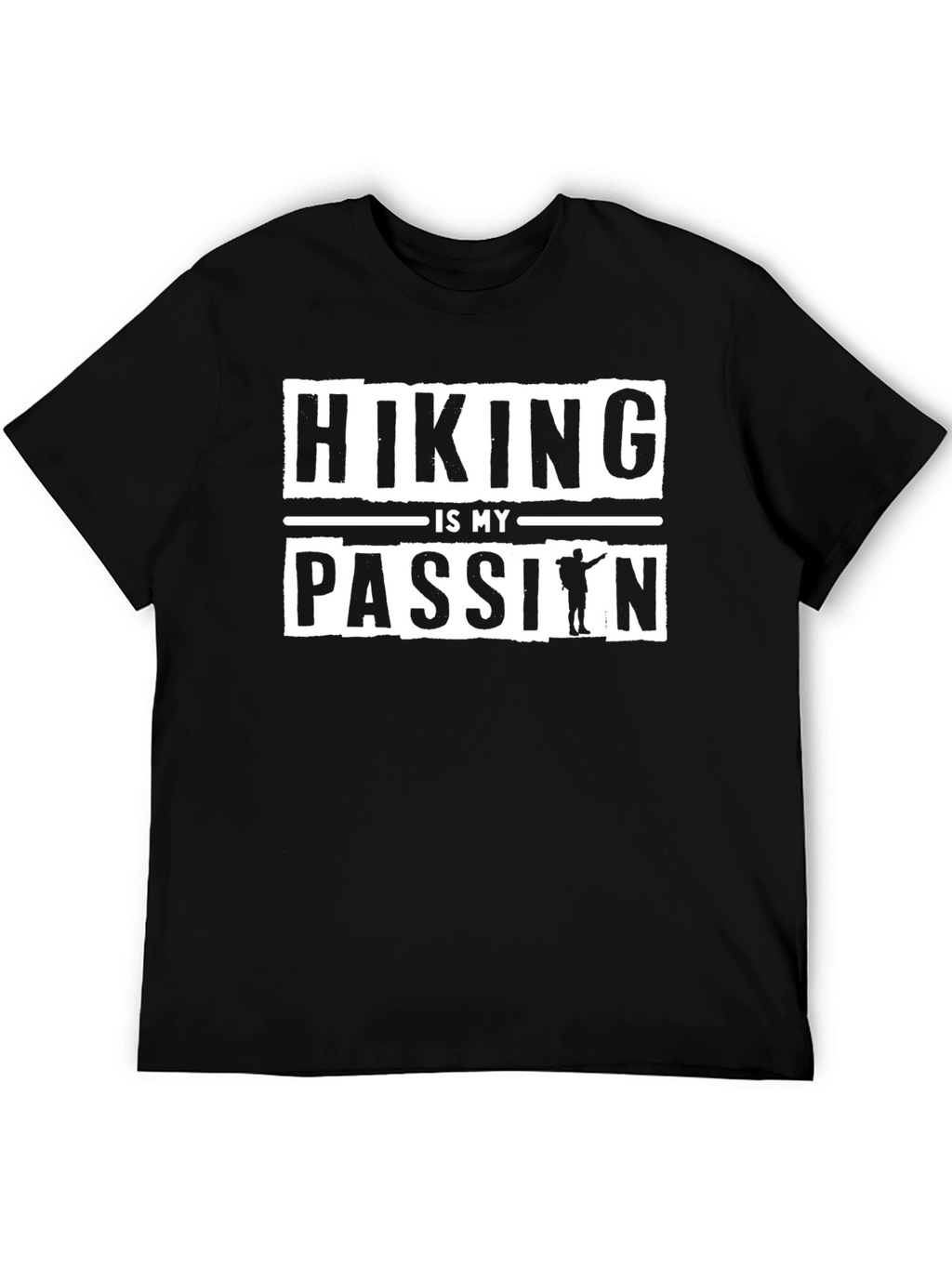 Hiking Is My Passion Graphic Tee - Black