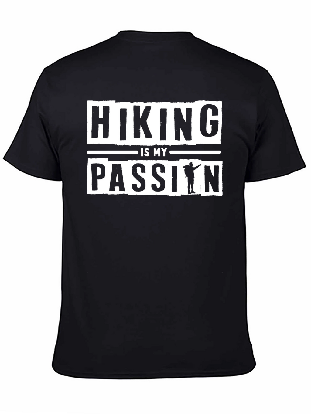 Hiking Is My Passion Graphic Tee - Black
