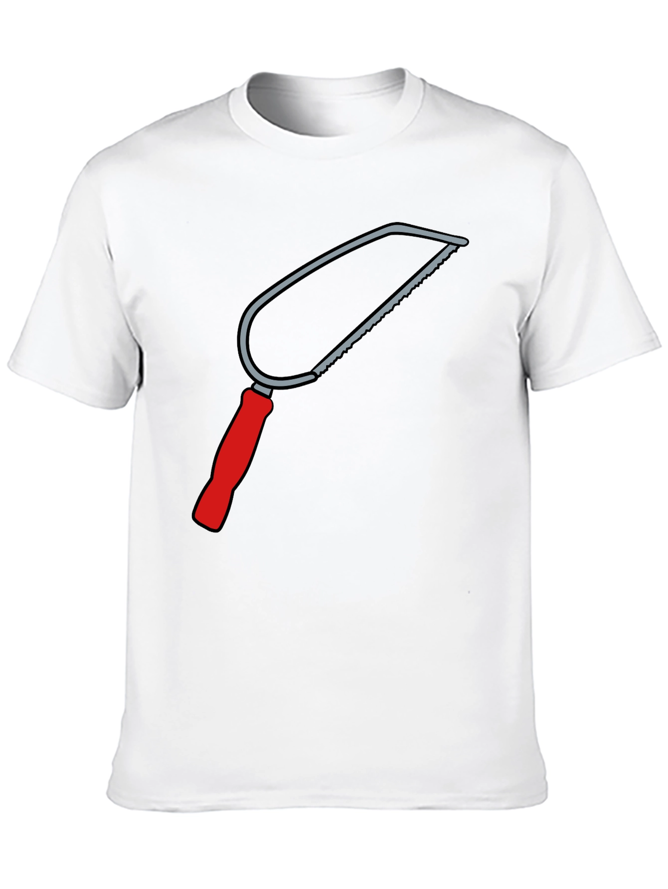 Saw Graphic Tee - Black Cotton Crew Neck