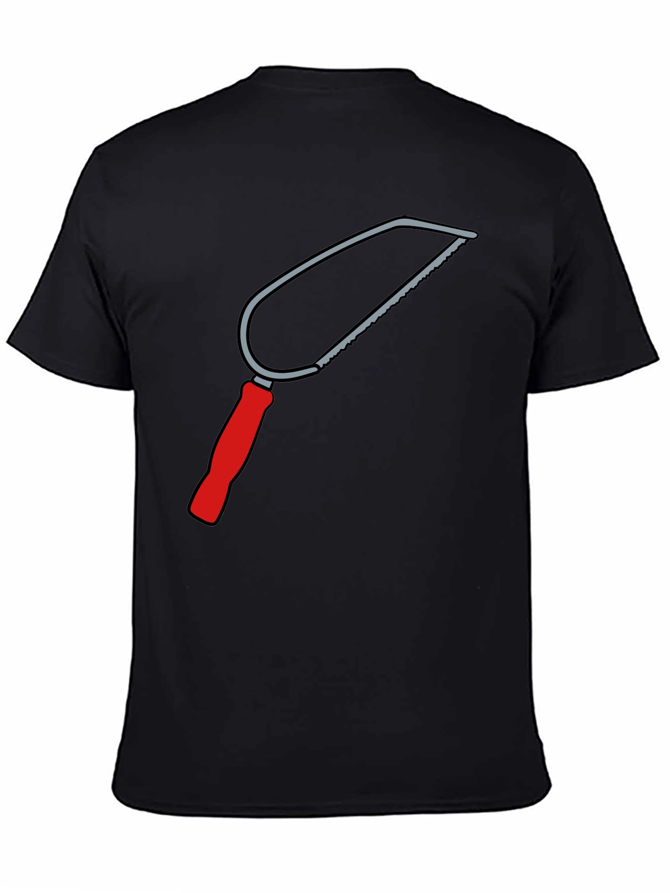 Saw Graphic Tee - Black Cotton Crew Neck