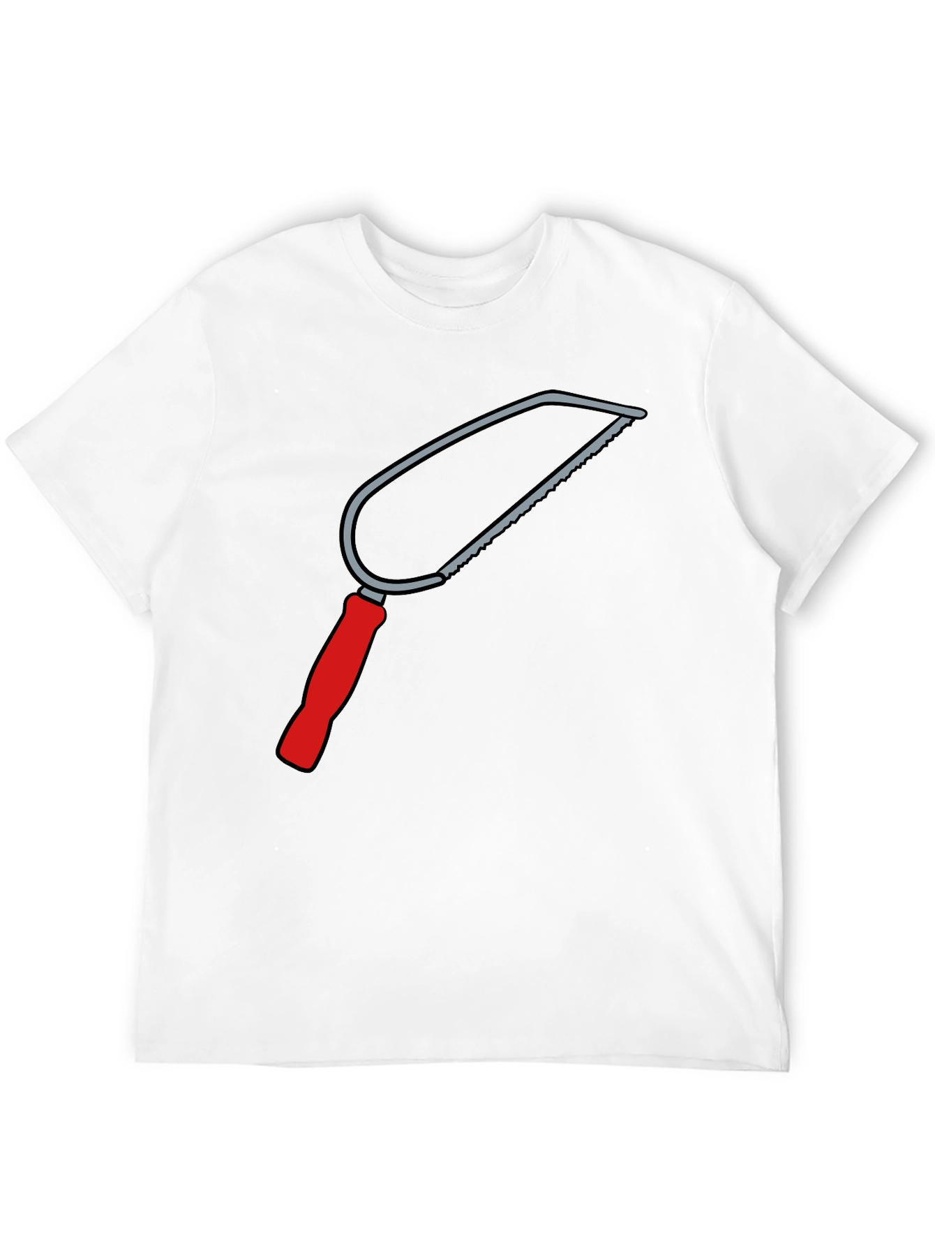 Saw Graphic Tee - Black Cotton Crew Neck