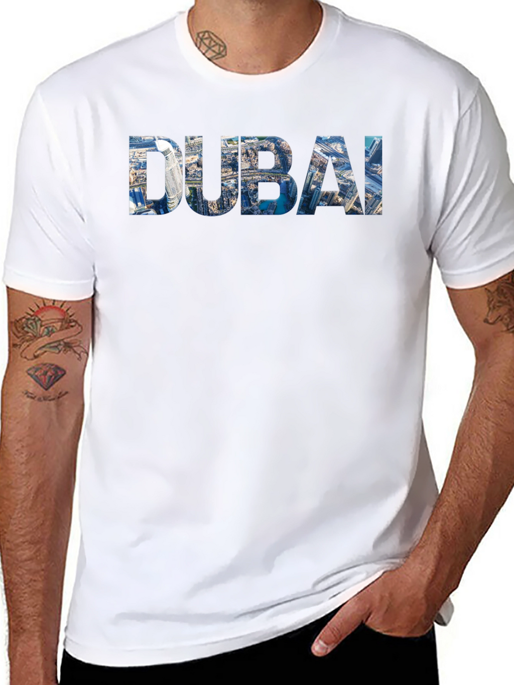 Dubai Cityscape T-Shirt - Modern Graphic Tee