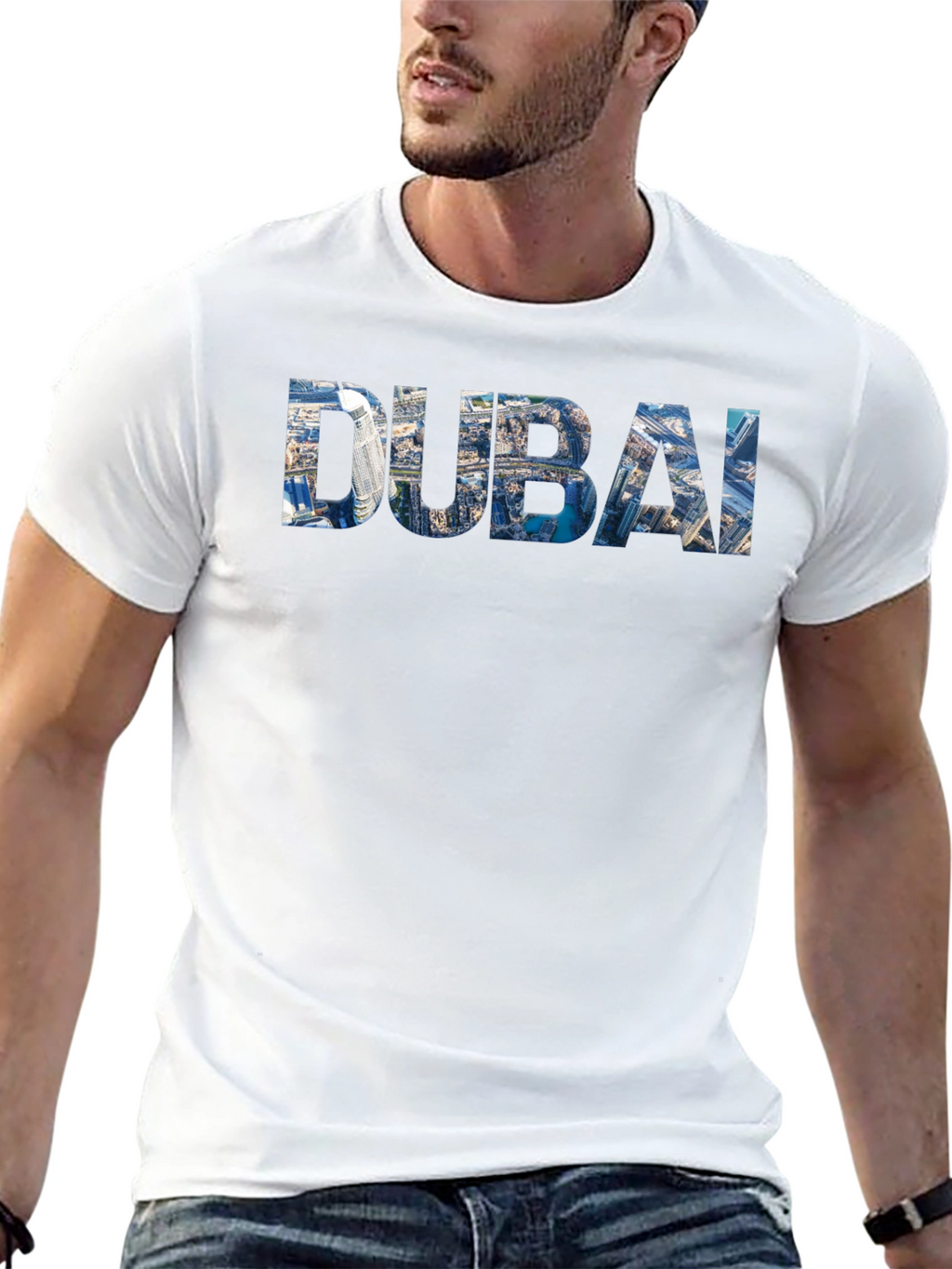 Dubai Cityscape T-Shirt - Modern Graphic Tee