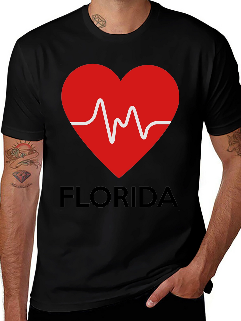 Florida Love Heartbeat Graphic T-Shirt