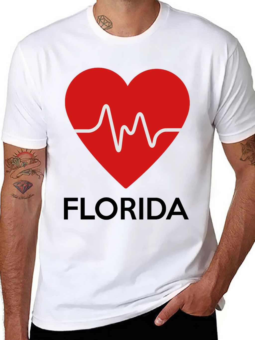 Florida Love Heartbeat Graphic T-Shirt