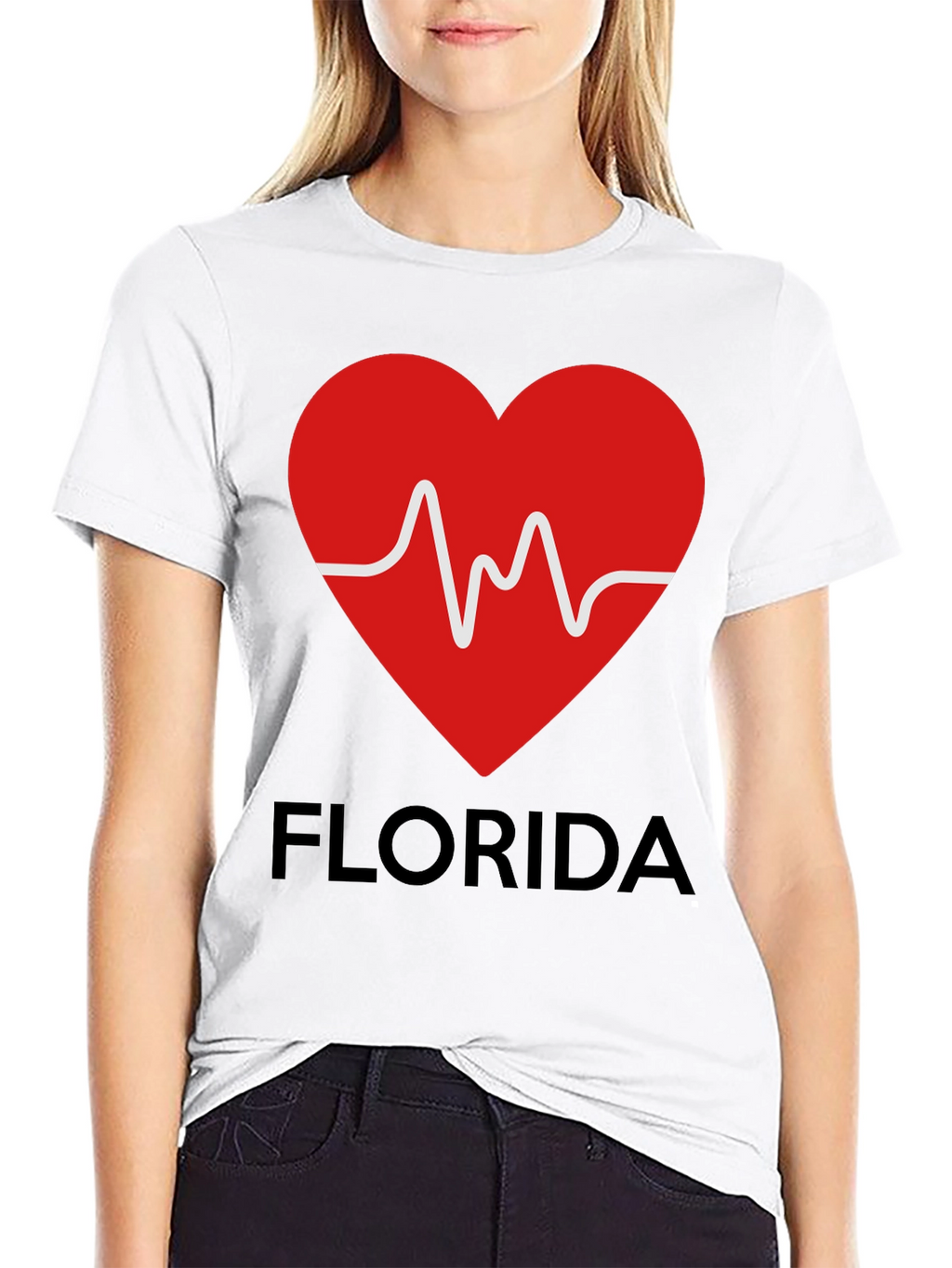 Florida Love Heartbeat Graphic T-Shirt