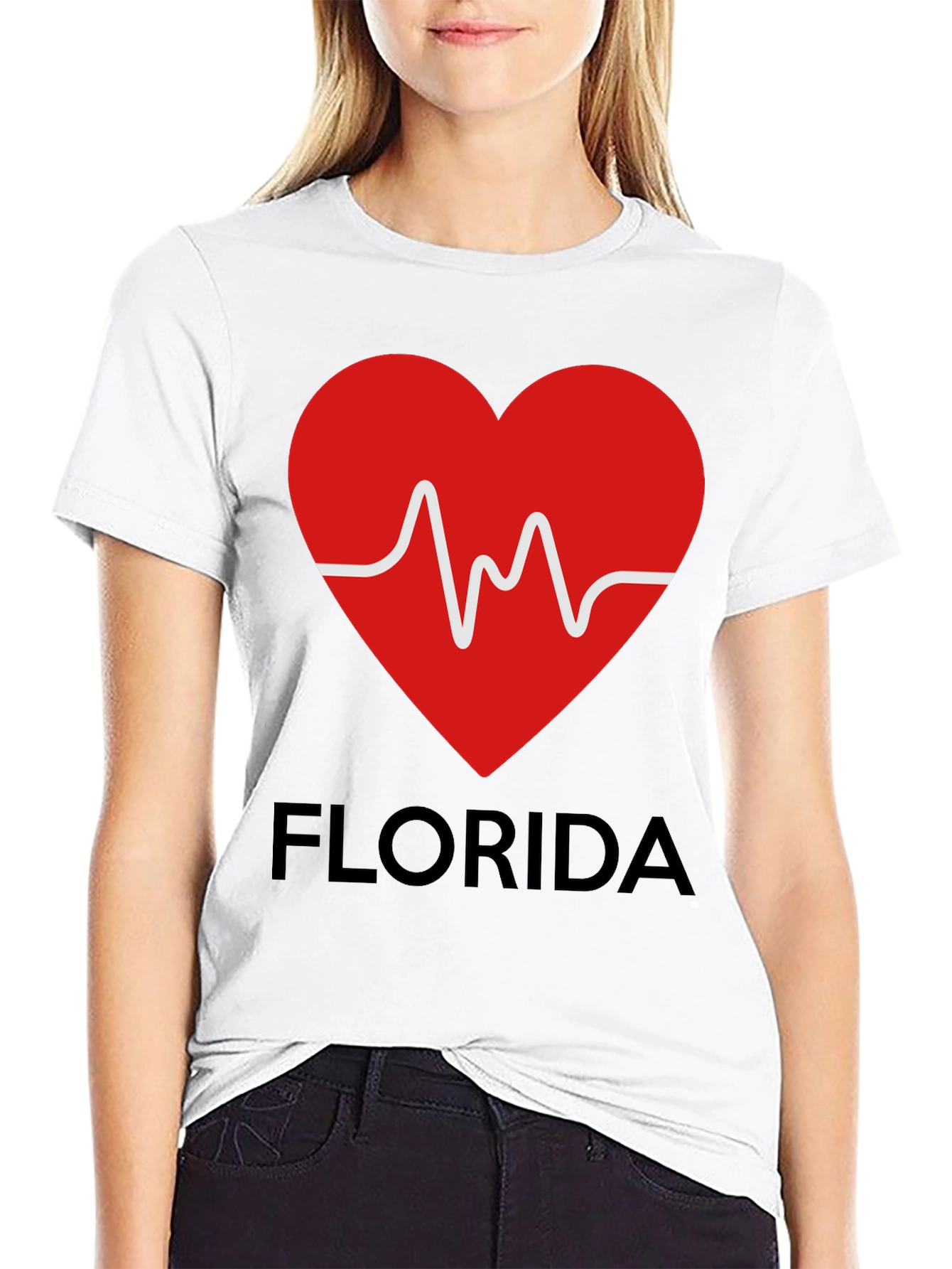 Florida Love Heartbeat Graphic T-Shirt