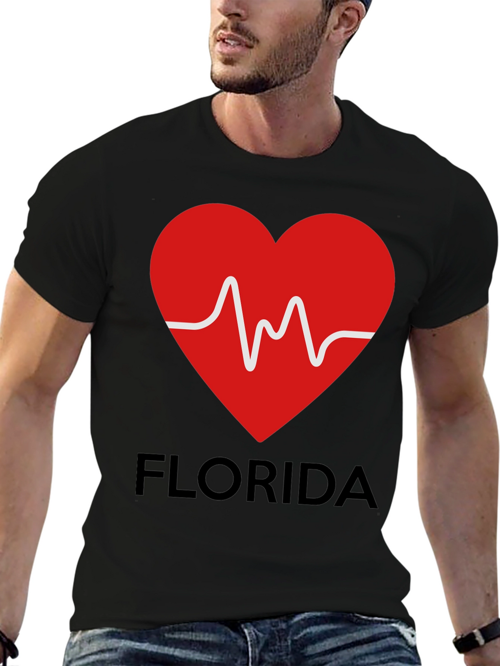 Florida Love Heartbeat Graphic T-Shirt