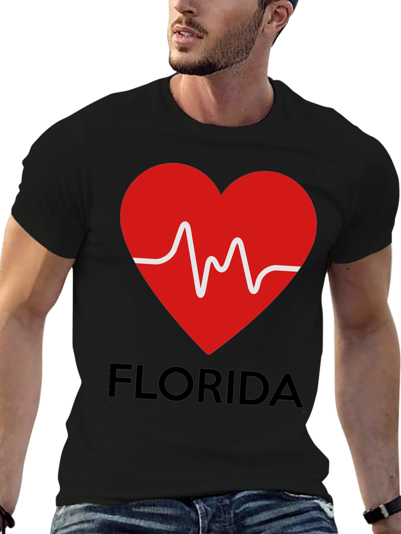 Florida Love Heartbeat Graphic T-Shirt