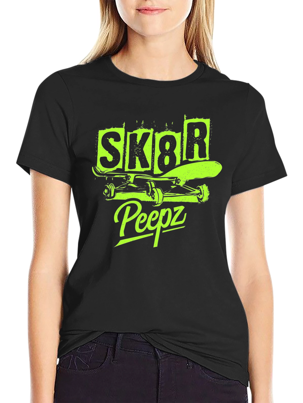 SK8R Peepz Graphic Tee - Skateboarder Style