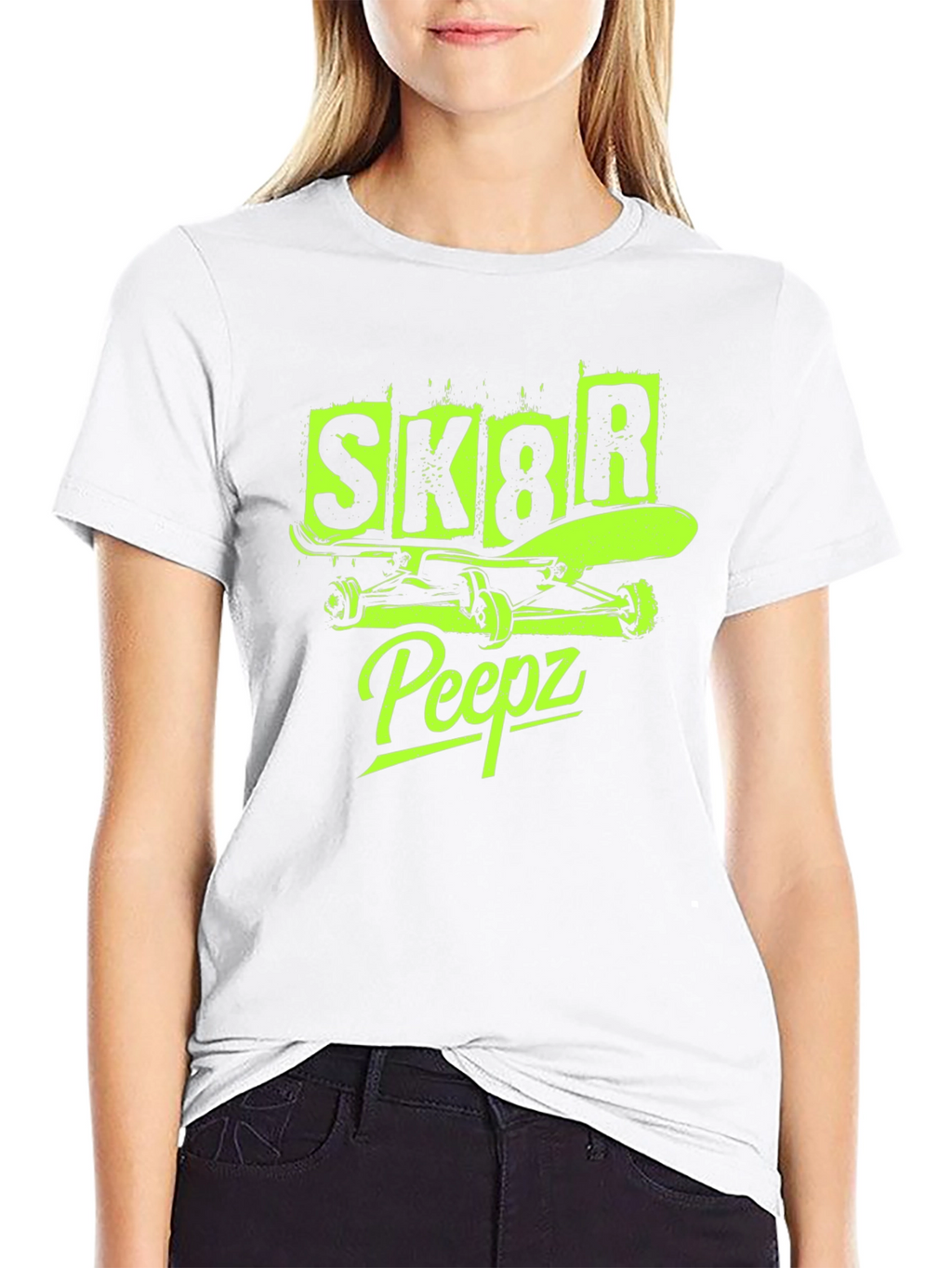SK8R Peepz Graphic Tee - Skateboarder Style