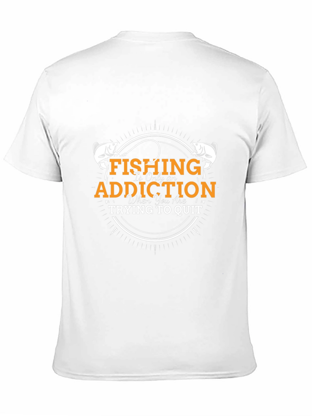 Fishing Addiction T-Shirt - Black Crew Neck