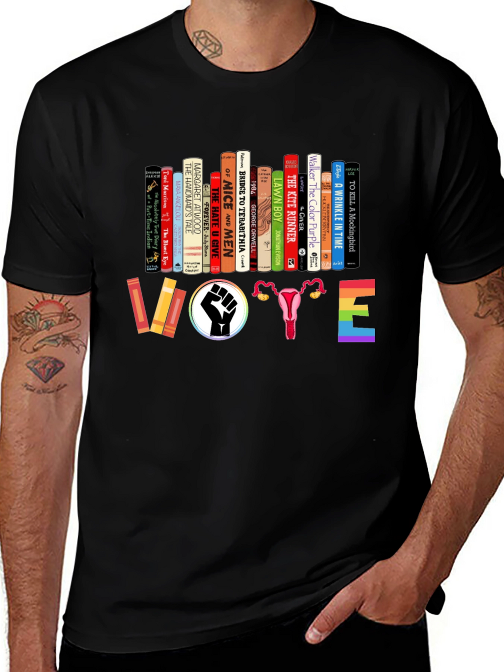 Feminist Book Lover Vote T-Shirt