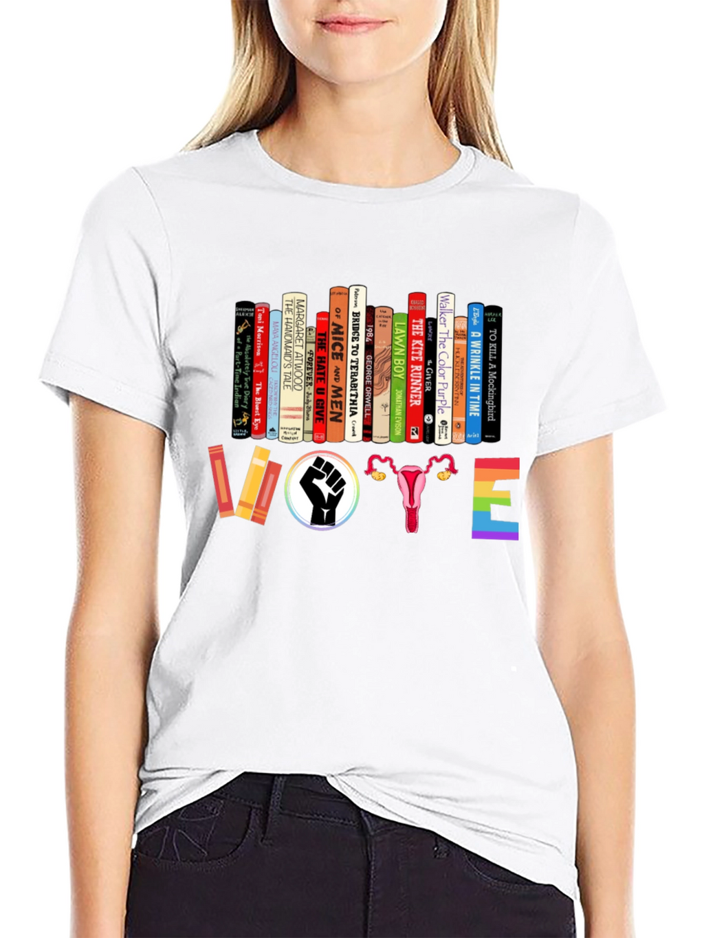 Feminist Book Lover Vote T-Shirt