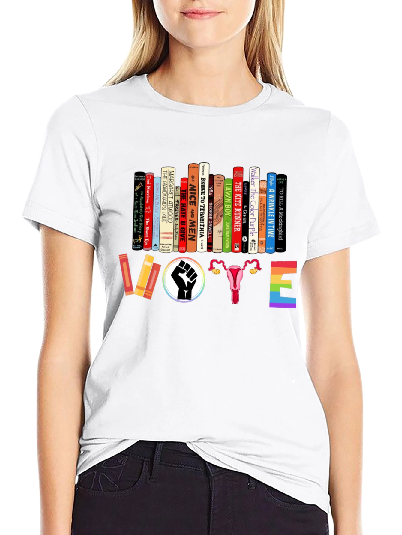 Feminist Book Lover Vote T-Shirt