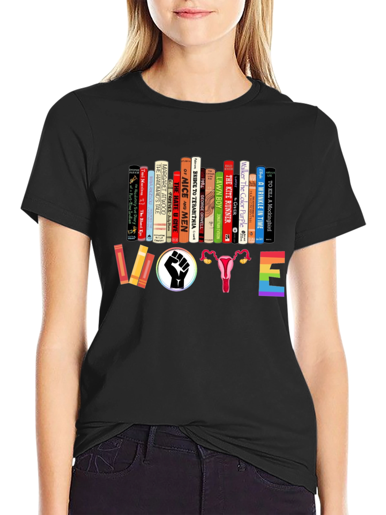 Feminist Book Lover Vote T-Shirt