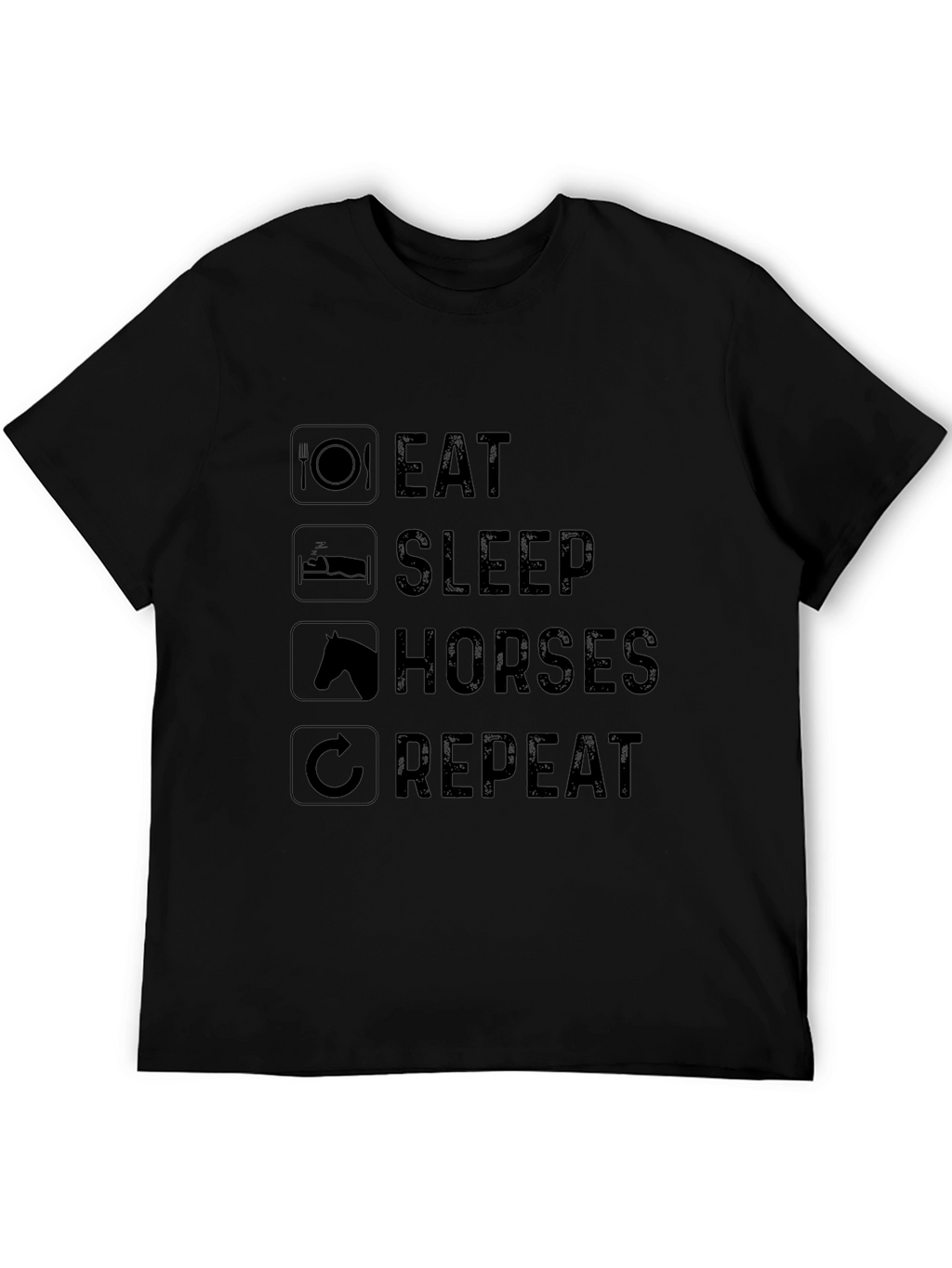 Eat Sleep Horses Repeat Graphic Tee