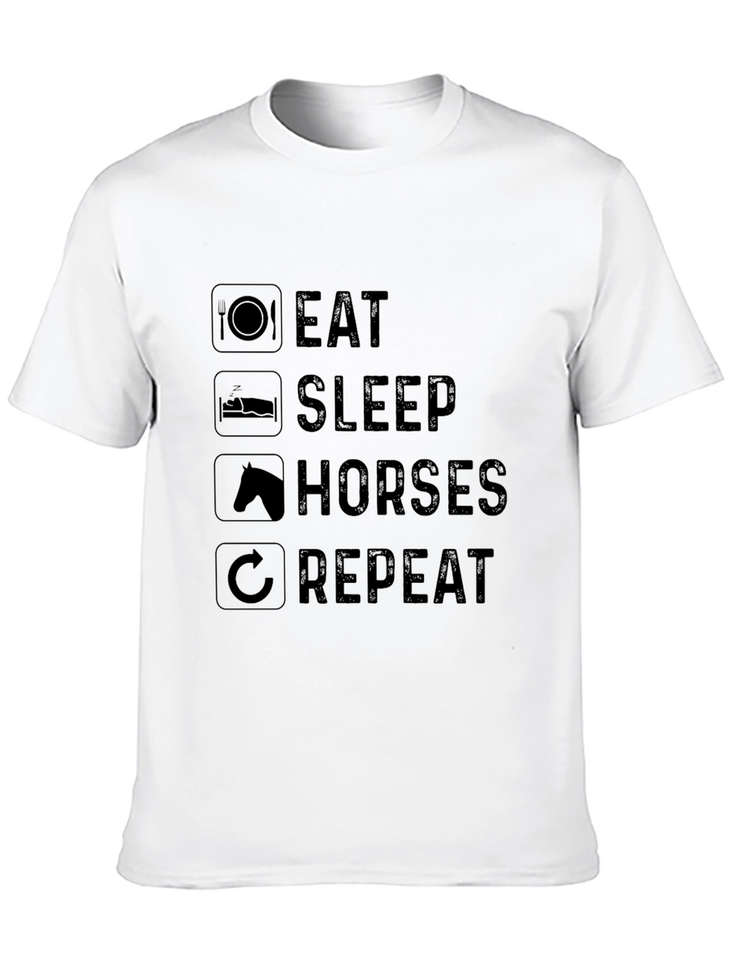 Eat Sleep Horses Repeat Graphic Tee