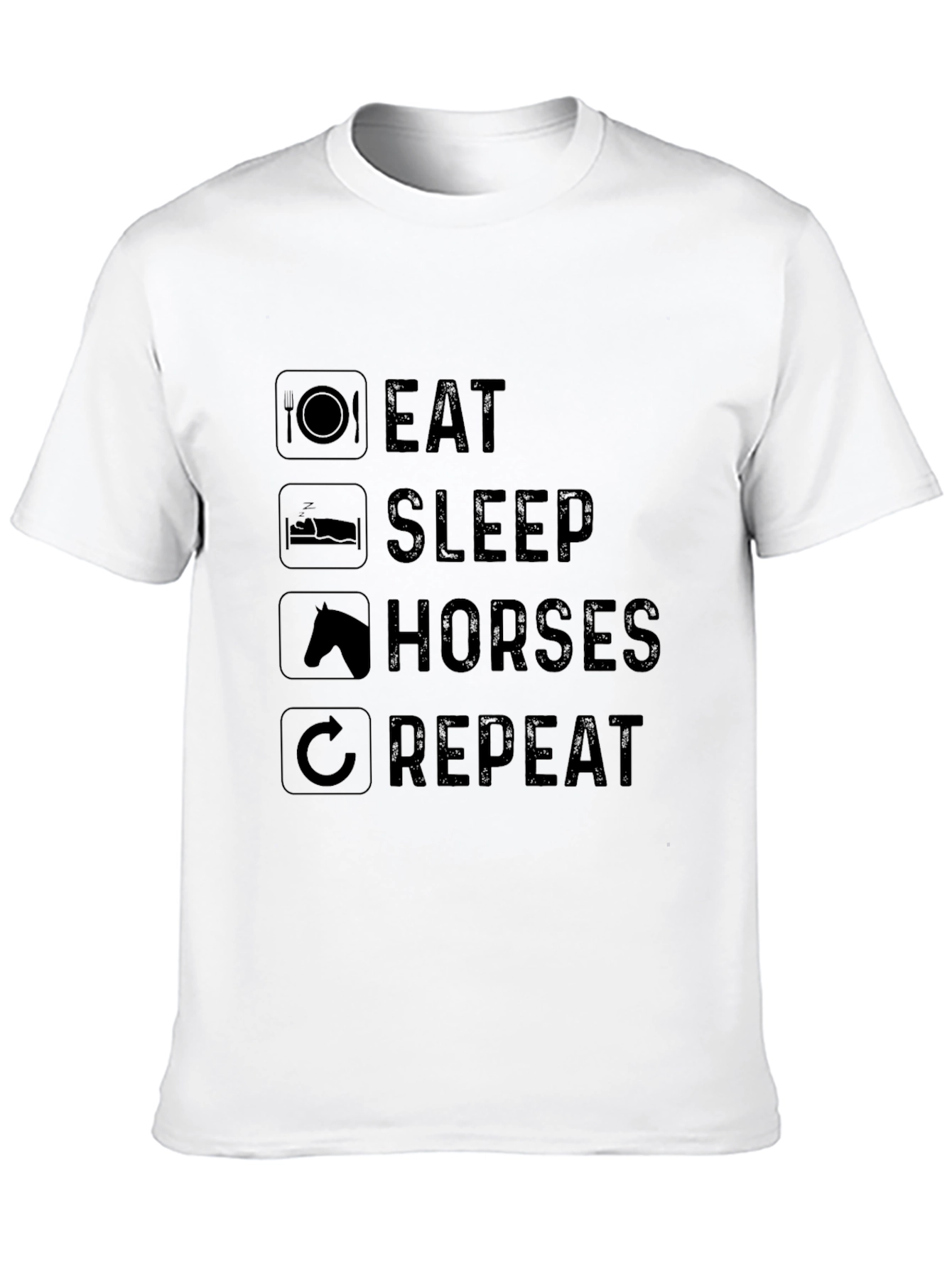 Eat Sleep Horses Repeat Graphic Tee