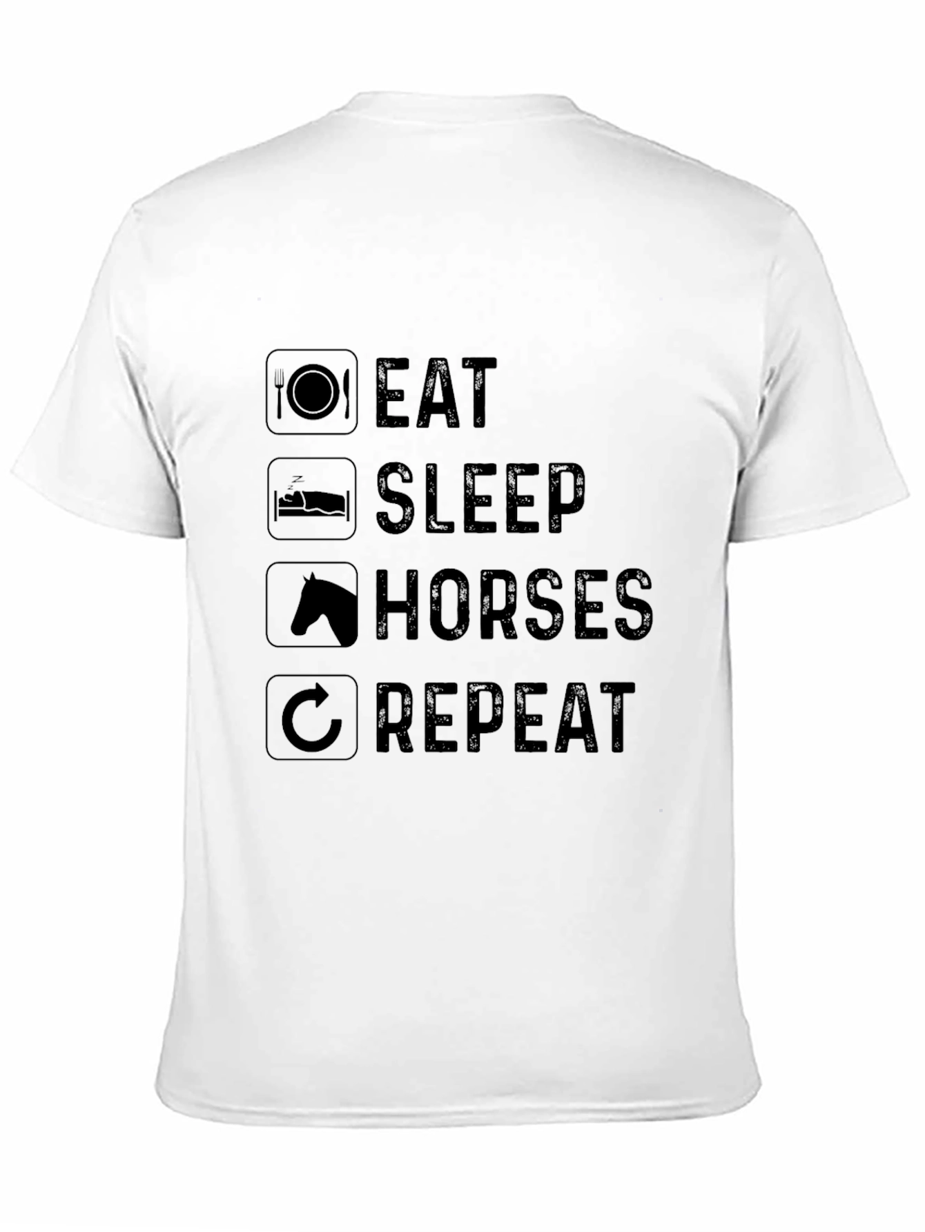 Eat Sleep Horses Repeat Graphic Tee
