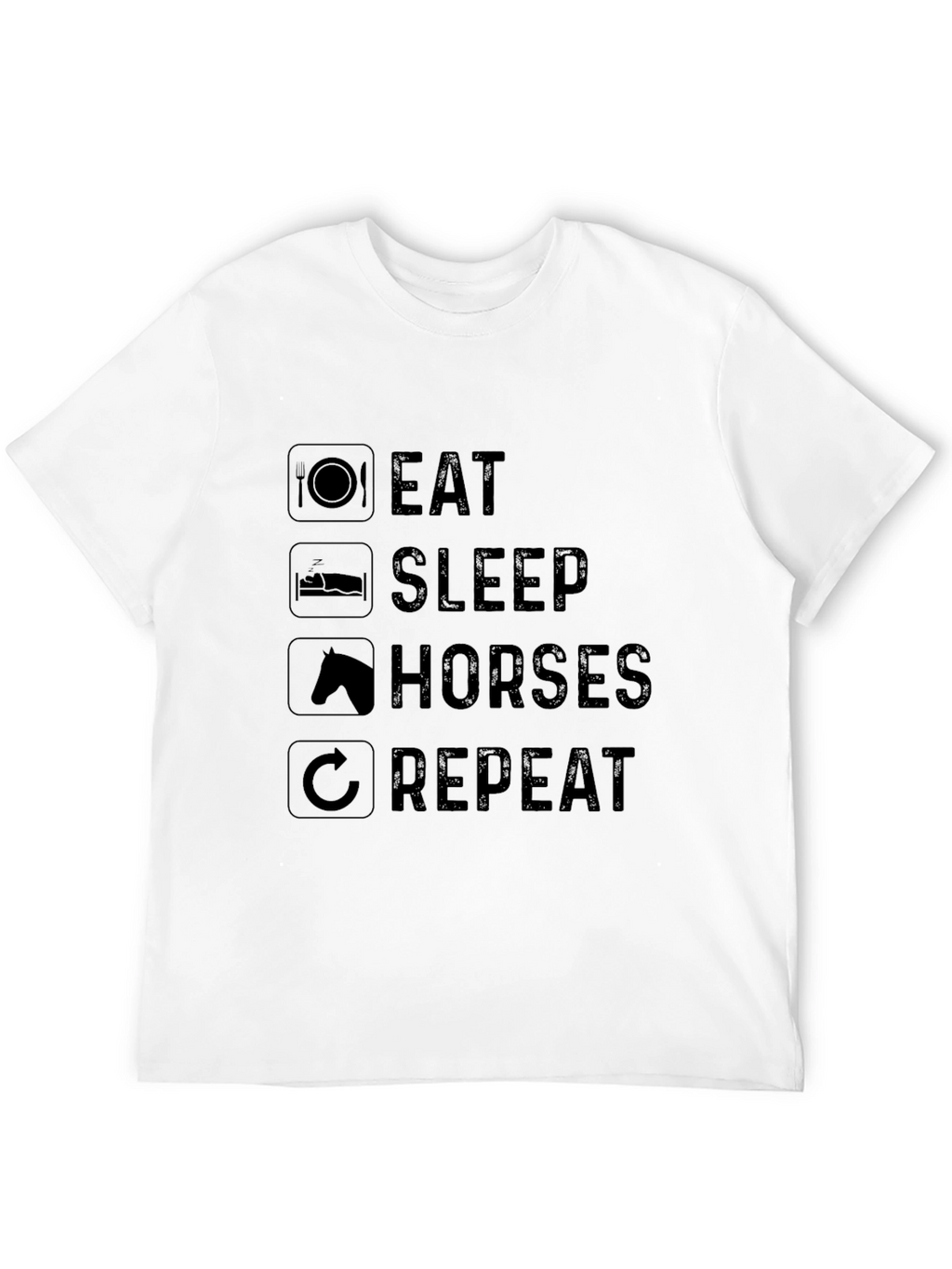 Eat Sleep Horses Repeat Graphic Tee