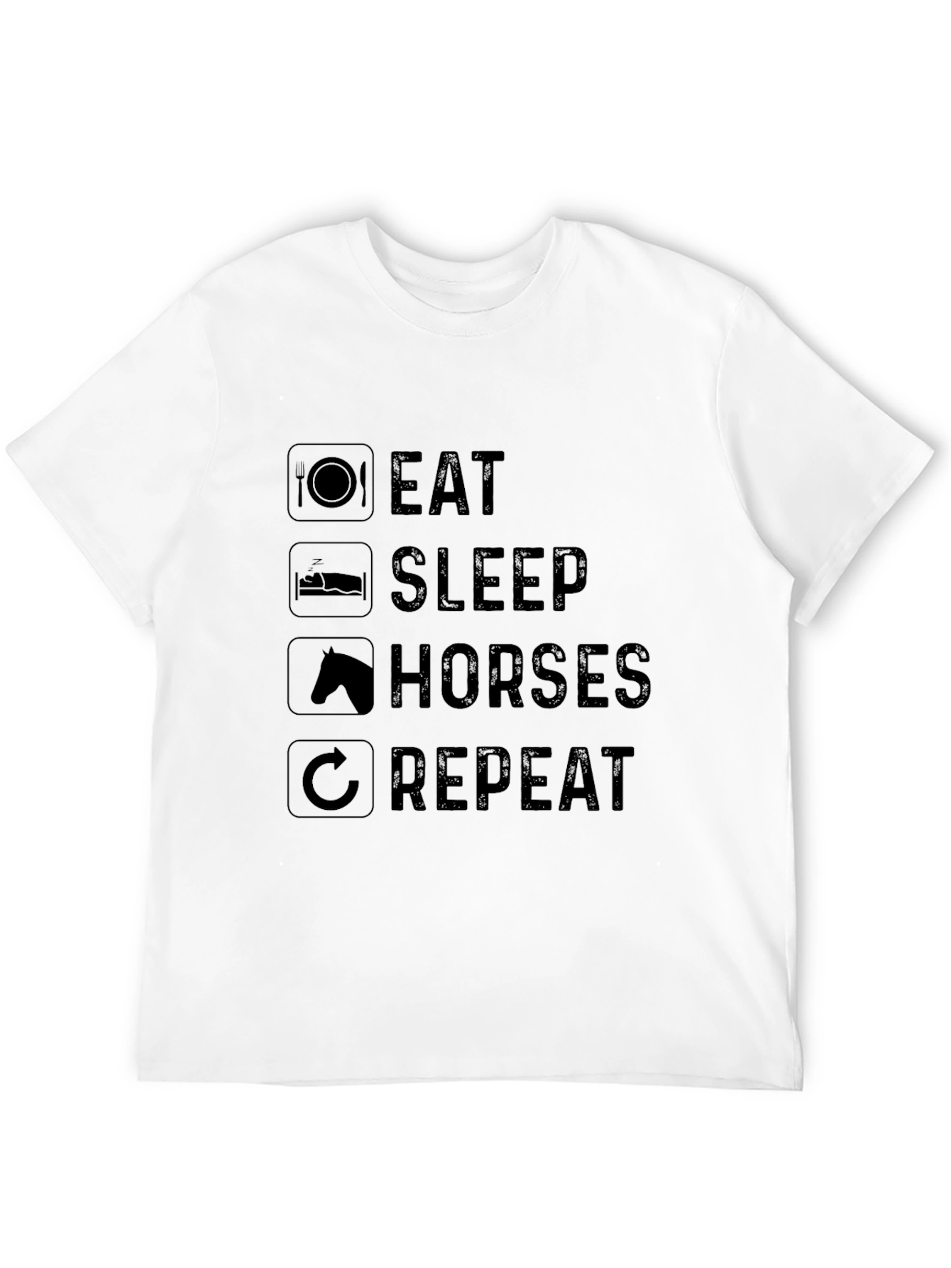 Eat Sleep Horses Repeat Graphic Tee