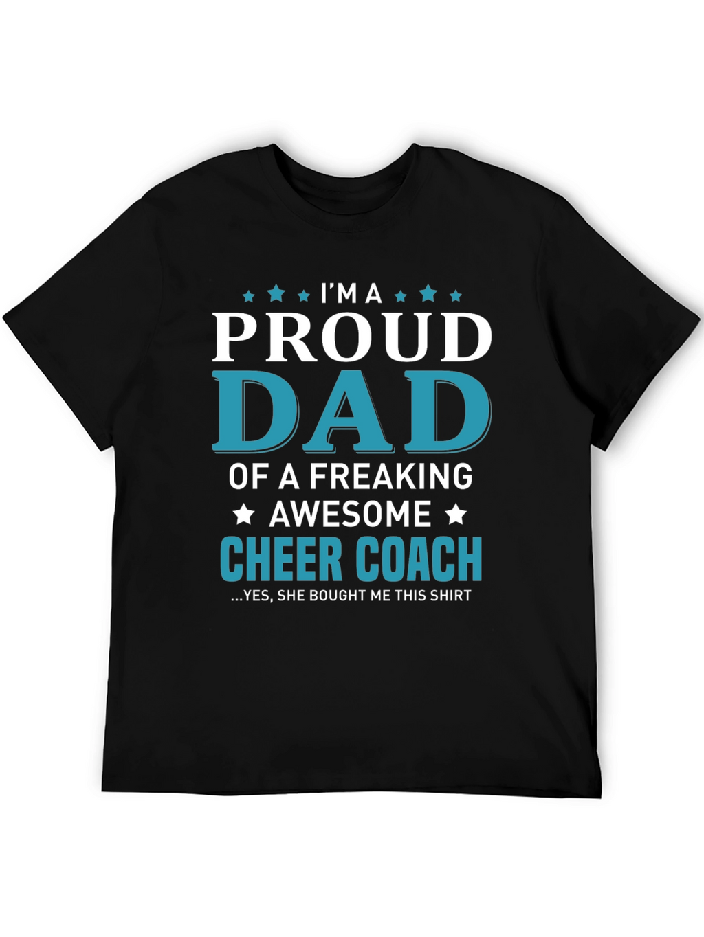 Proud Cheer Coach Dad Graphic T-Shirt