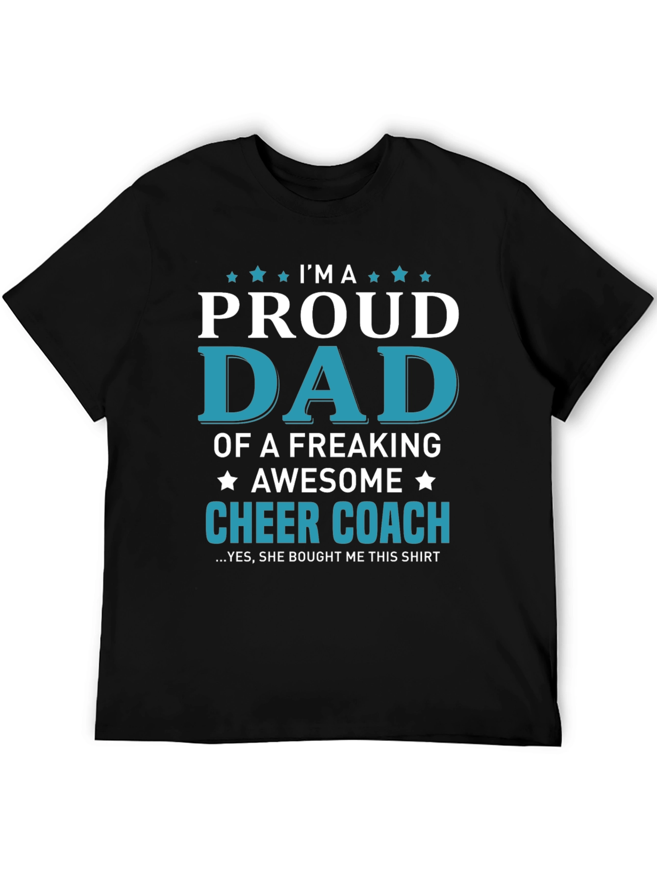 Proud Cheer Coach Dad Graphic T-Shirt