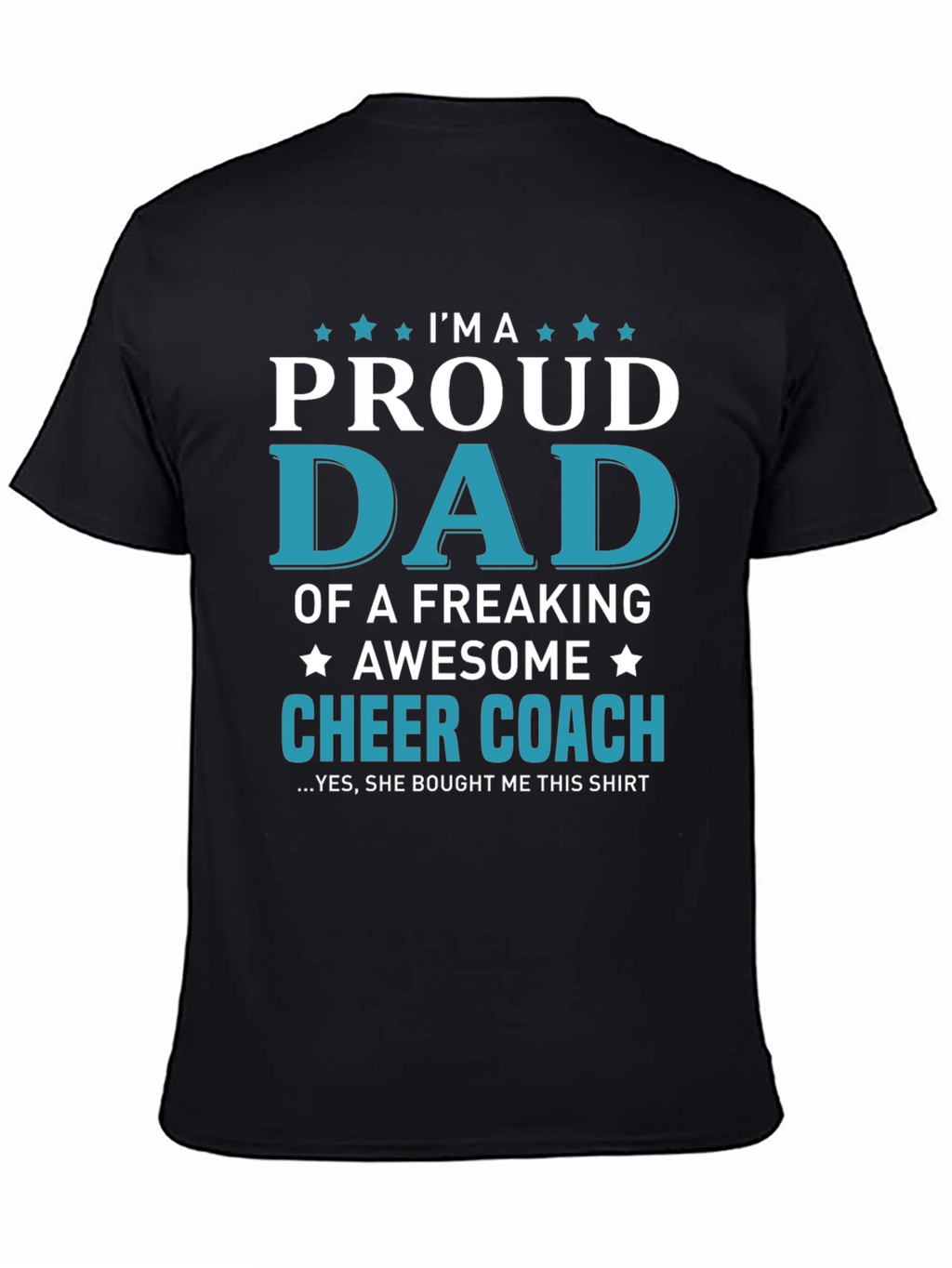 Proud Cheer Coach Dad Graphic T-Shirt