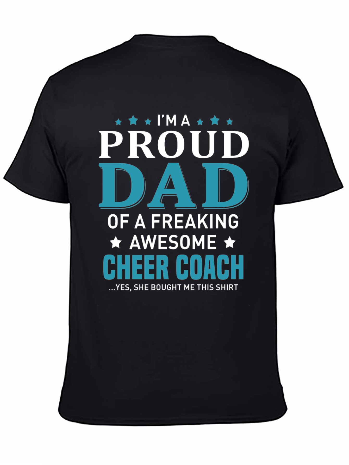 Proud Cheer Coach Dad Graphic T-Shirt