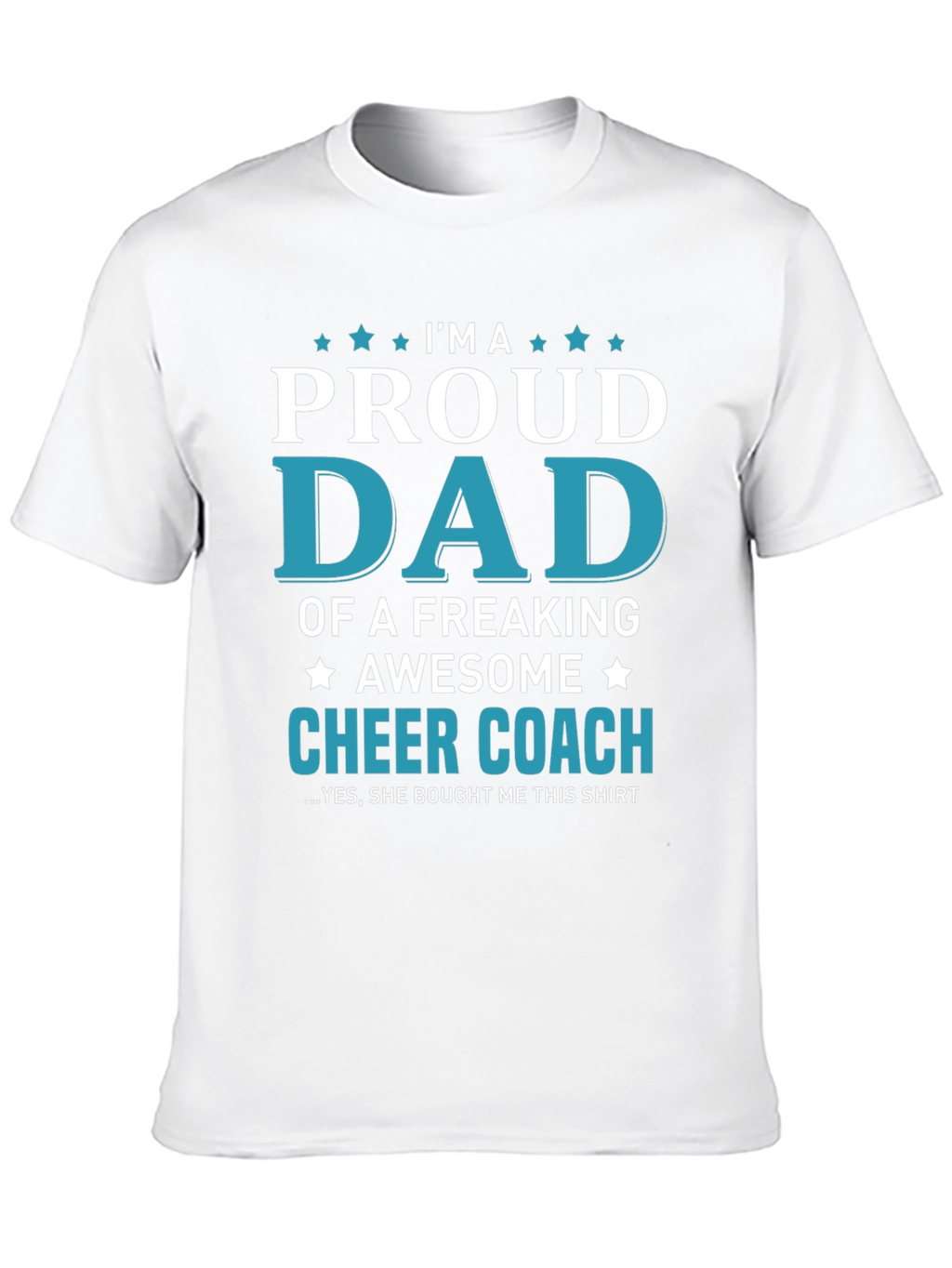 Proud Cheer Coach Dad Graphic T-Shirt