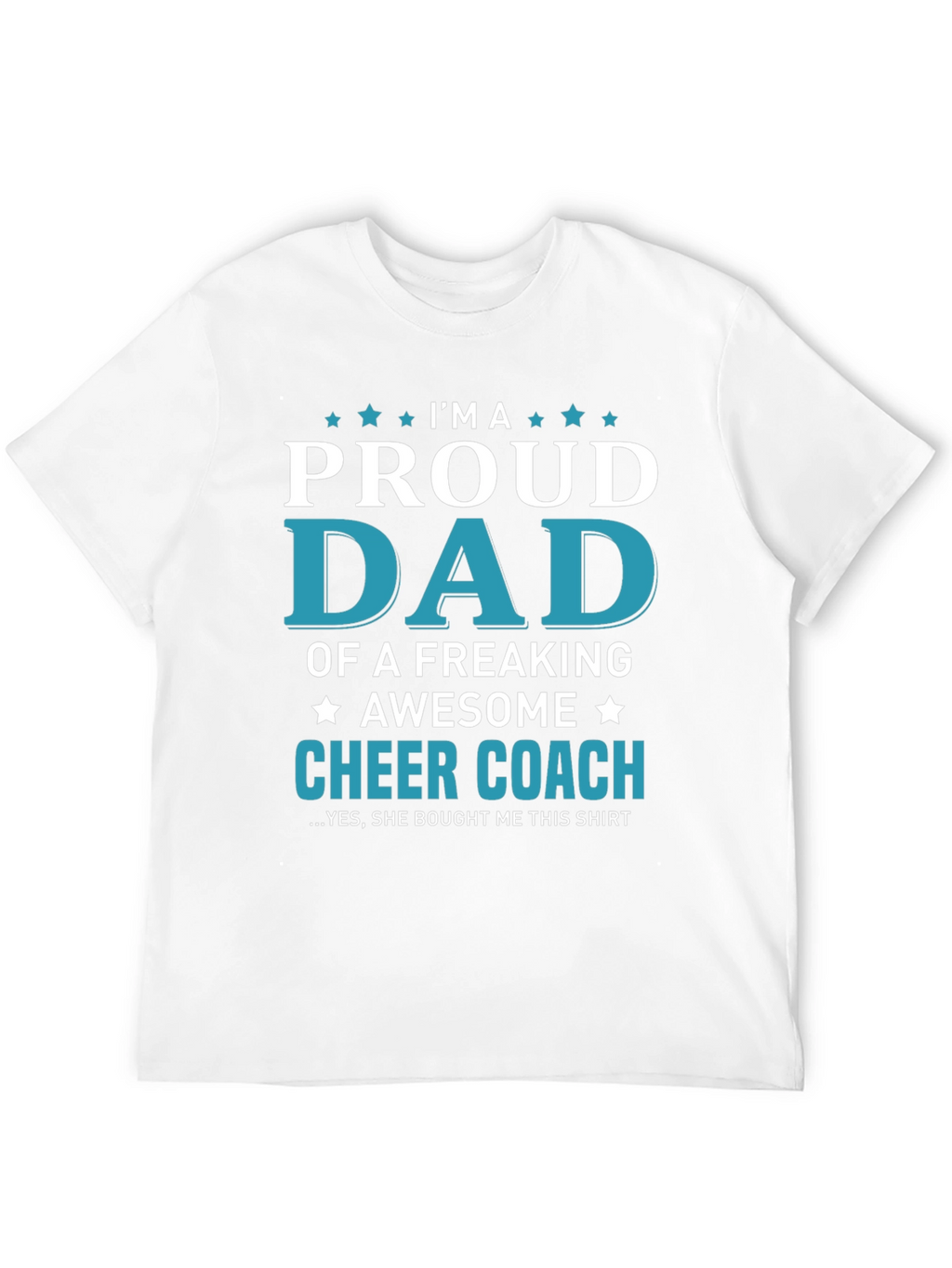 Proud Cheer Coach Dad Graphic T-Shirt