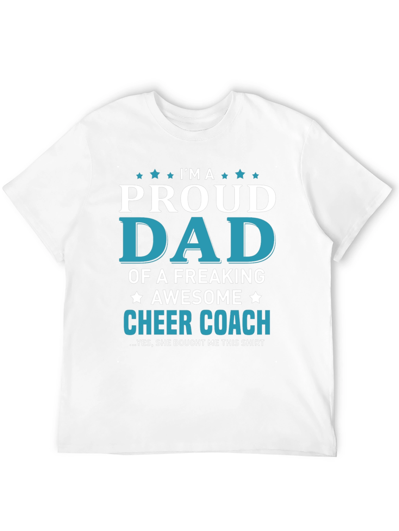 Proud Cheer Coach Dad Graphic T-Shirt