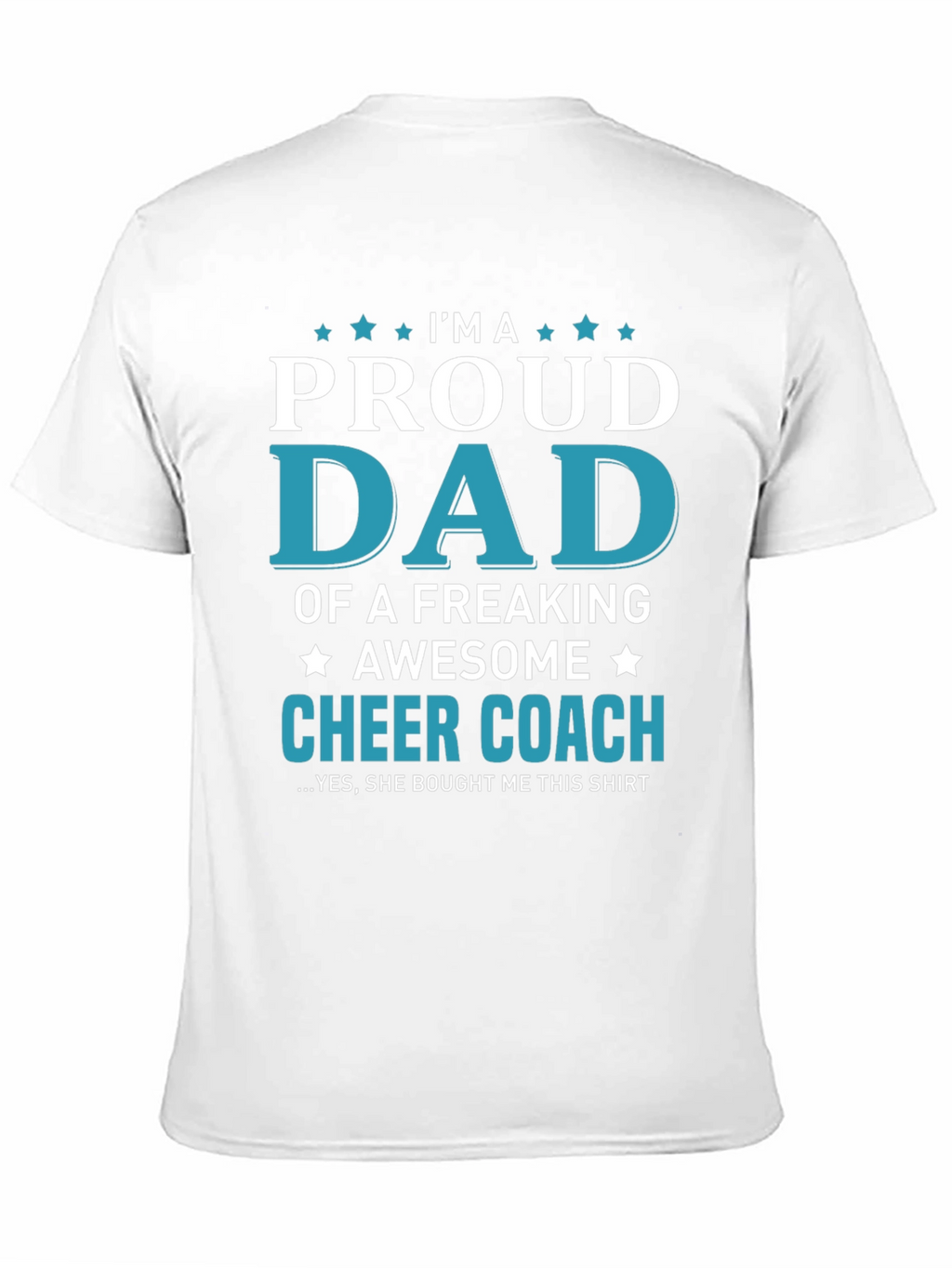 Proud Cheer Coach Dad Graphic T-Shirt