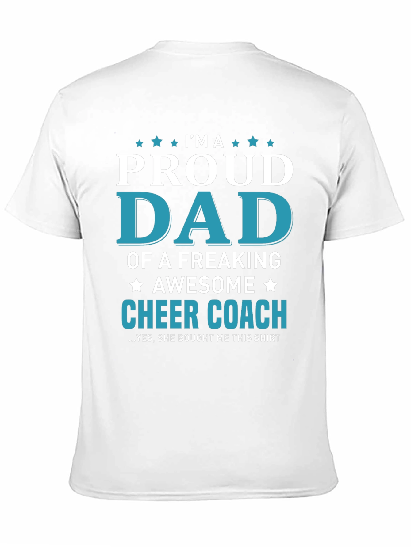 Proud Cheer Coach Dad Graphic T-Shirt