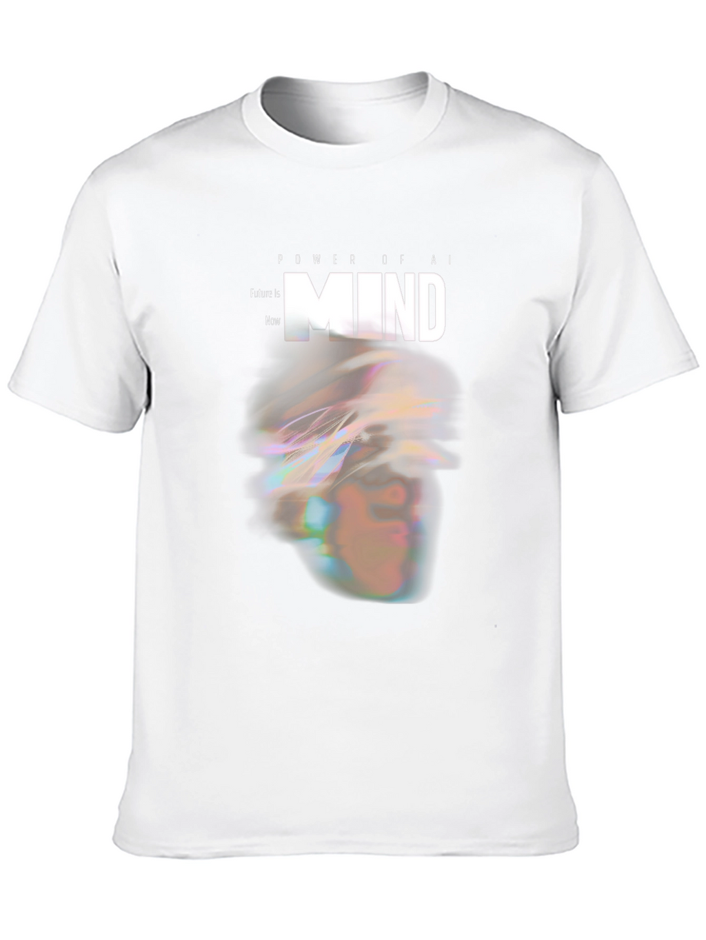 AI Mind Power Graphic Tee - Modern Futuristic Design